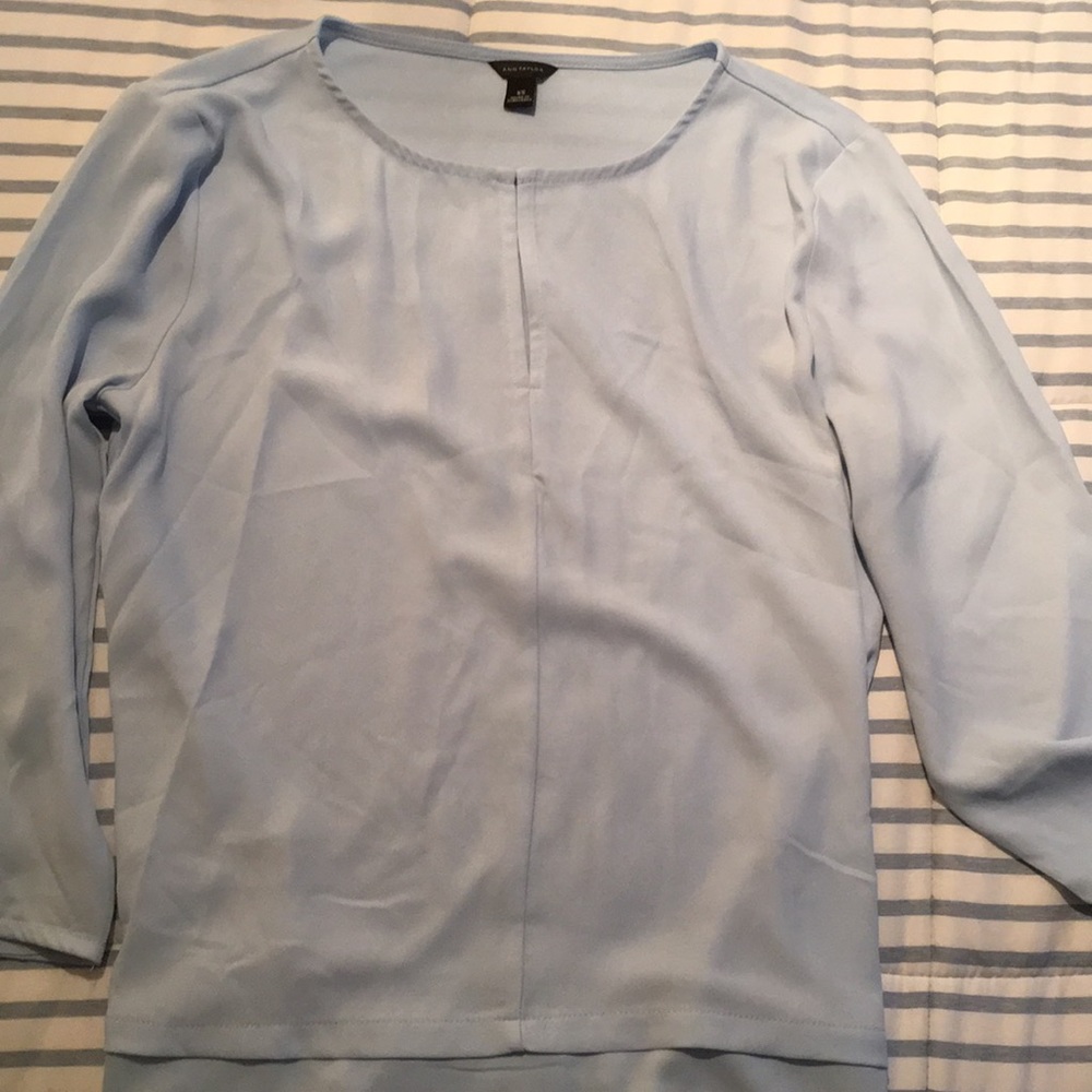 light blue blouse